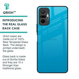 Blue Aqua Glass Case for Redmi Note 10 Pro