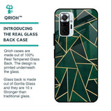 Abstract Green Glass Case For Mi Redmi Note 10 Pro