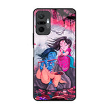 Radha Krishna Art Redmi Note 10 Pro Max Glass Back Cover Online