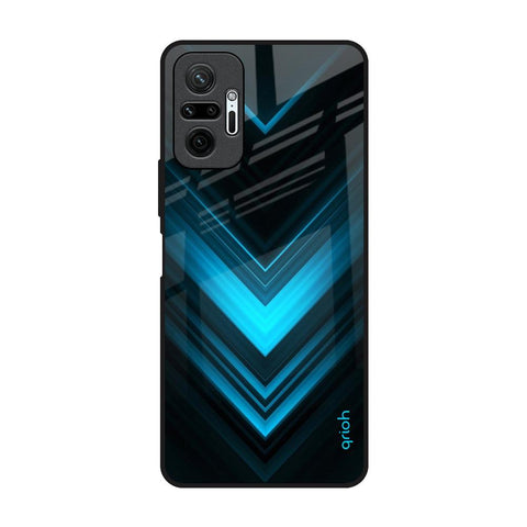 Vertical Blue Arrow Redmi Note 10 Pro Max Glass Back Cover Online