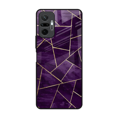 Geometric Purple Redmi Note 10 Pro Max Glass Back Cover Online