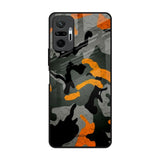 Camouflage Orange Redmi Note 10 Pro Max Glass Back Cover Online
