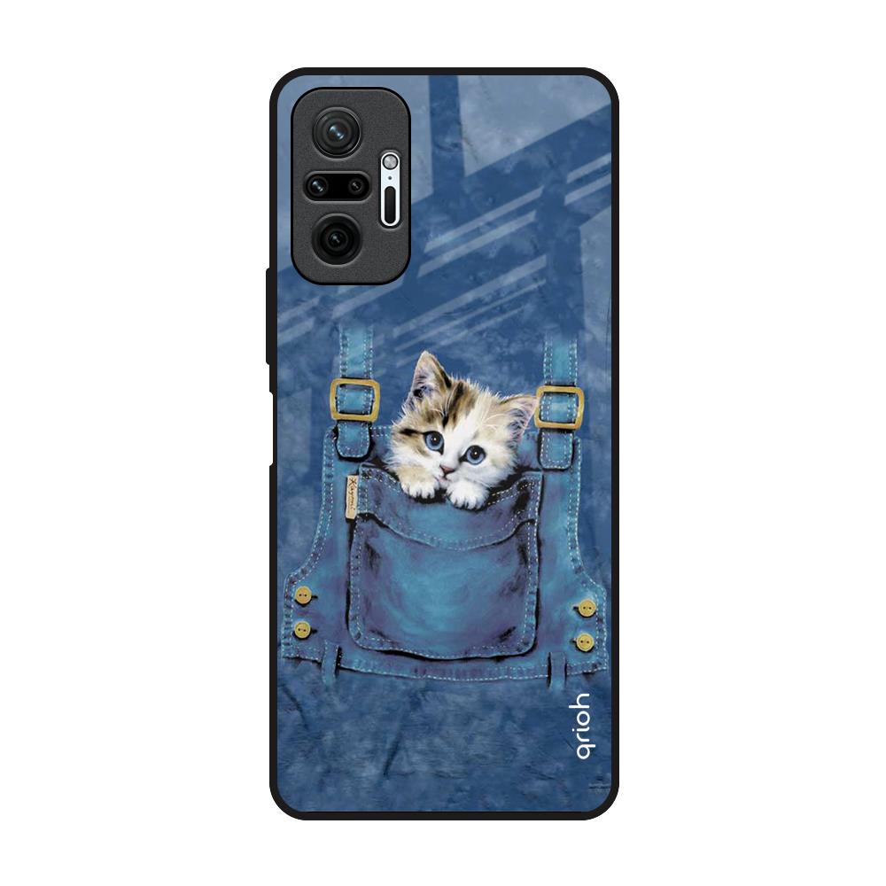 Kitty In Pocket Redmi Note 10 Pro Max Glass Back Cover Online