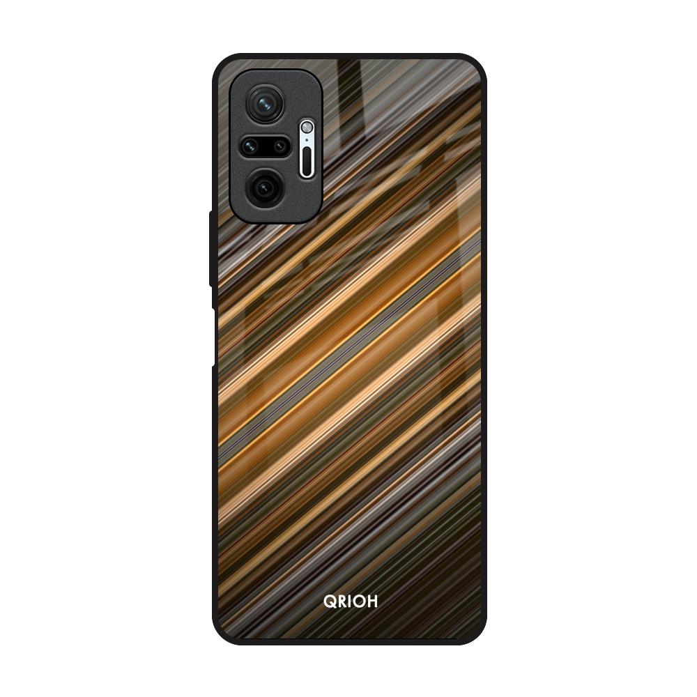 Diagonal Slash Pattern Redmi Note 10 Pro Max Glass Back Cover Online