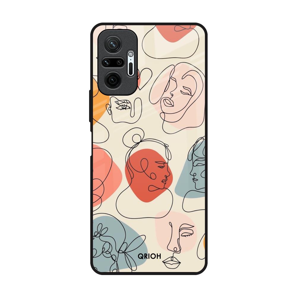 Abstract Faces Redmi Note 10 Pro Max Glass Back Cover Online
