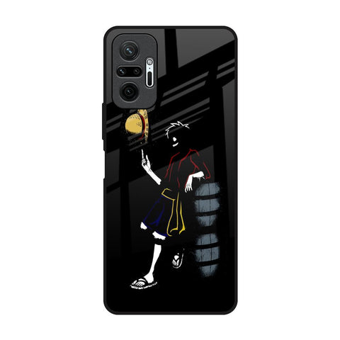 Luffy Line Art Redmi Note 10 Pro Max Glass Back Cover Online