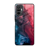 Blue & Red Smoke Redmi Note 10 Pro Max Glass Back Cover Online