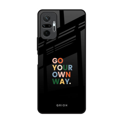 Go Your Own Way Redmi Note 10 Pro Max Glass Back Cover Online
