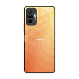 Orange Curve Pattern Redmi Note 10 Pro Max Glass Back Cover Online