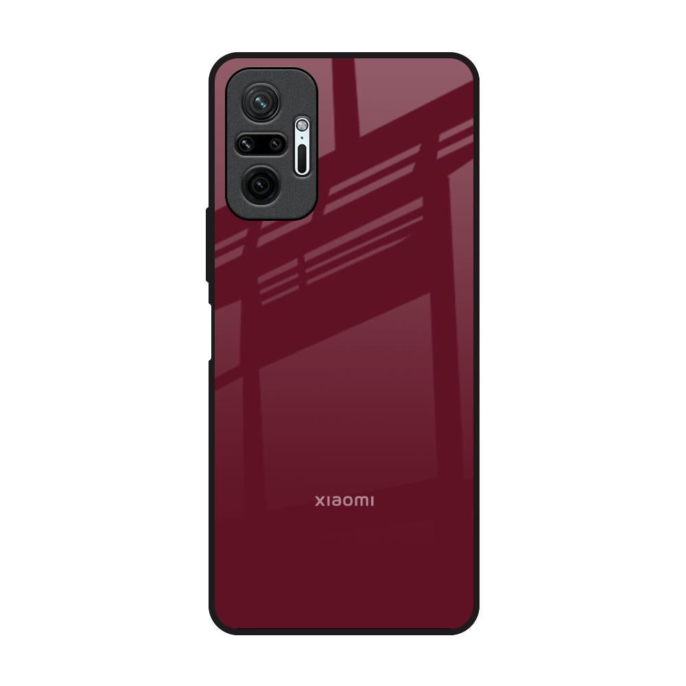 Classic Burgundy Redmi Note 10 Pro Max Glass Back Cover Online