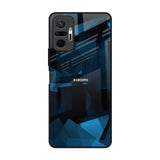 Polygonal Blue Box Redmi Note 10 Pro Max Glass Back Cover Online