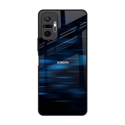 Blue Rough Abstract Redmi Note 10 Pro Max Glass Back Cover Online