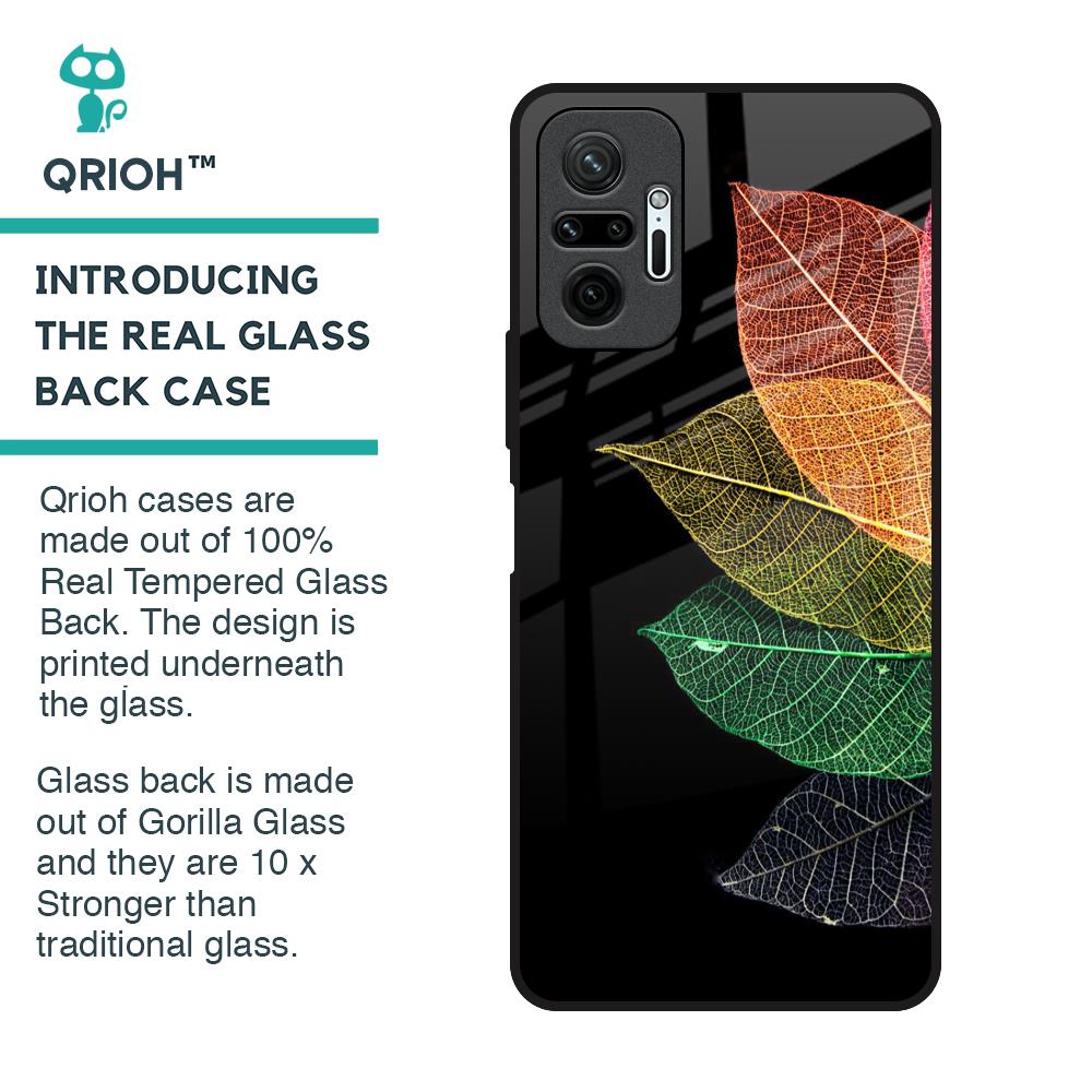 Colorful Leaves Glass Case for Redmi Note 10 Pro Max