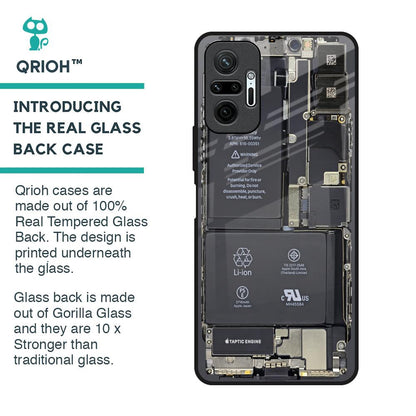 Skeleton Inside Glass Case for Redmi Note 10 Pro Max