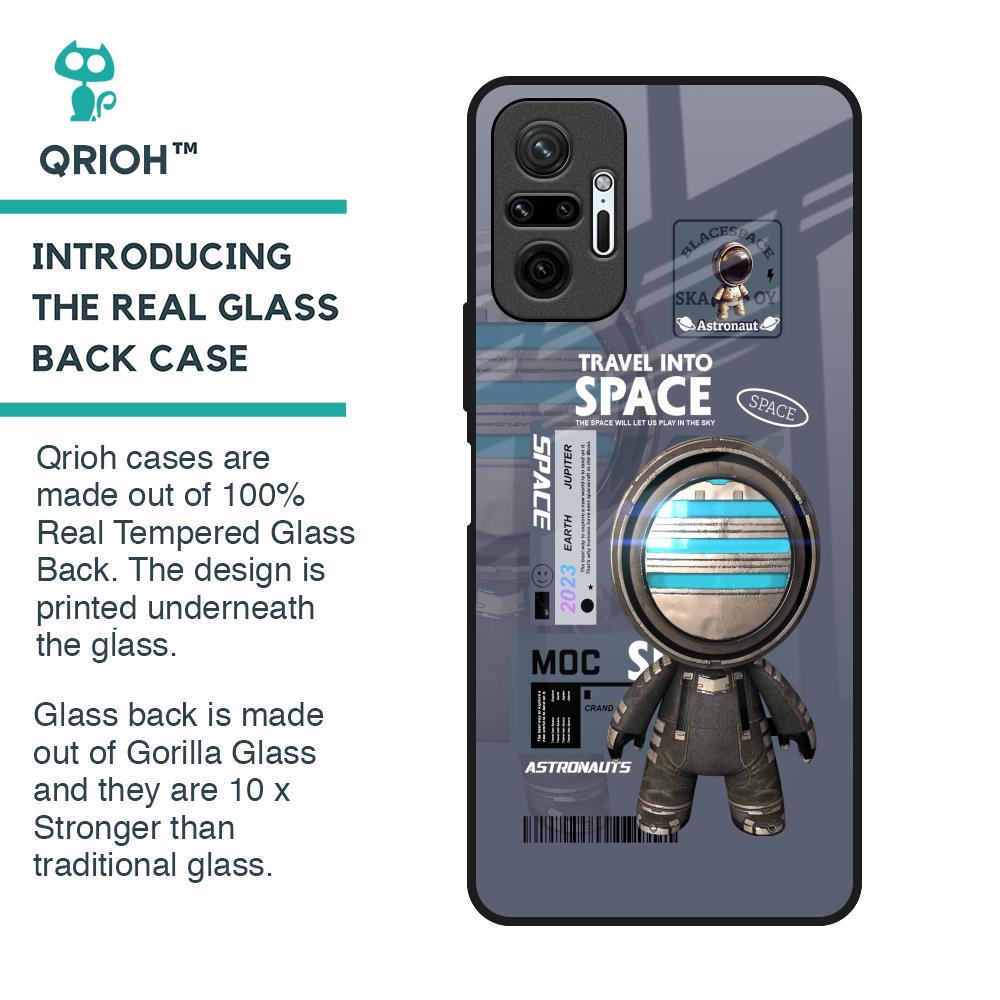 Space Travel Glass Case for Redmi Note 10 Pro Max