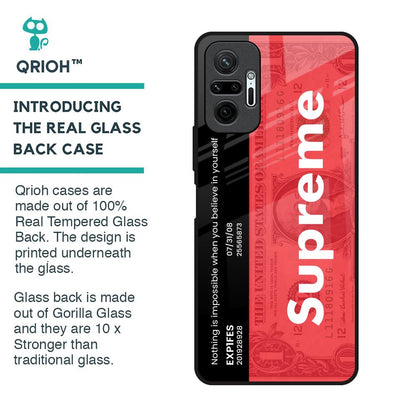 Supreme Ticket Glass Case for Redmi Note 10 Pro Max