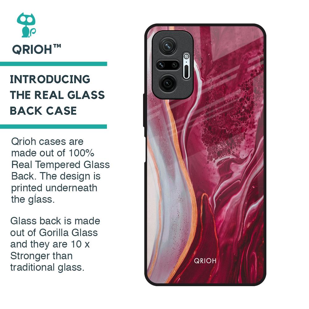 Crimson Ruby Glass Case for Redmi Note 10 Pro Max