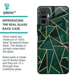Abstract Green Glass Case For Redmi Note 10 Pro Max