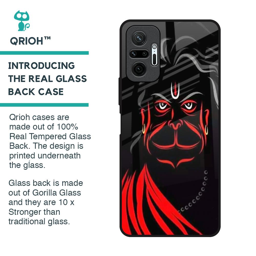 Lord Hanuman Glass Case For Redmi Note 10 Pro Max