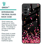 Heart Rain Fall Glass Case For Redmi Note 10 Pro Max