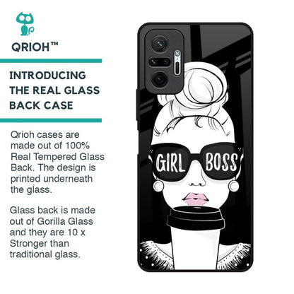 Girl Boss Glass Case For Redmi Note 10 Pro Max