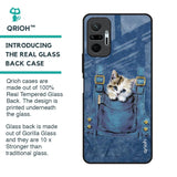 Kitty In Pocket Glass Case For Redmi Note 10 Pro Max