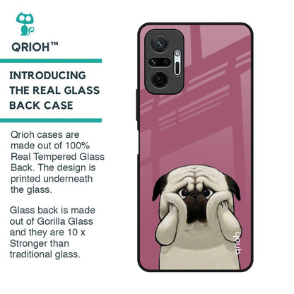 Funny Pug Face Glass Case For Redmi Note 10 Pro Max