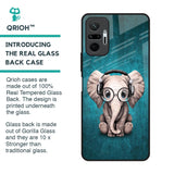 Adorable Baby Elephant Glass Case For Redmi Note 10 Pro Max