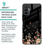 Floating Floral Print Glass Case for Redmi Note 10 Pro Max