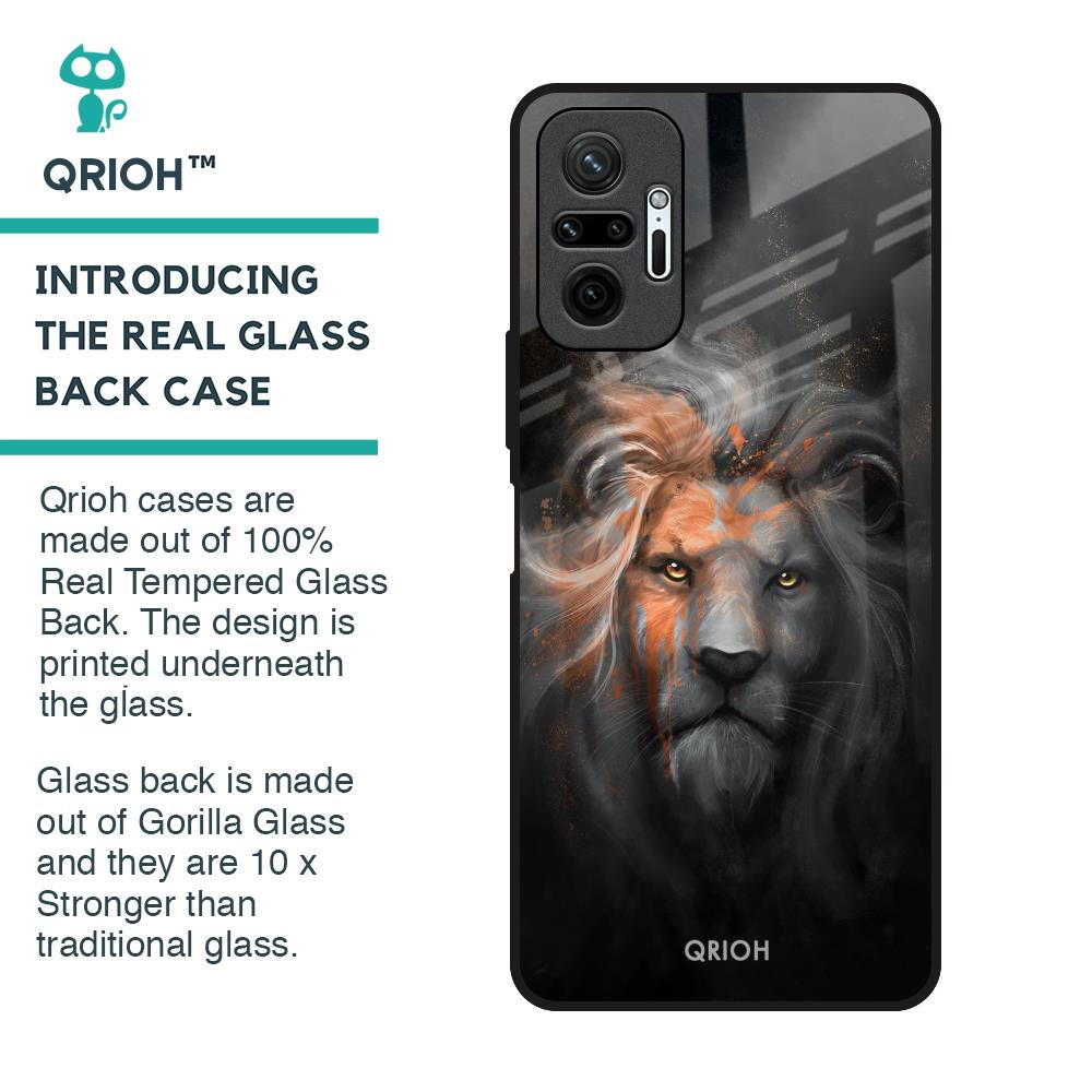 Devil Lion Glass Case for Redmi Note 10 Pro Max