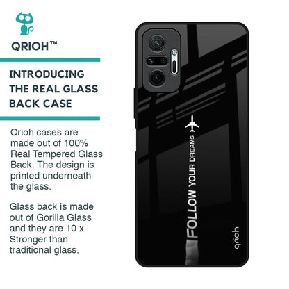Follow Your Dreams Glass Case for Redmi Note 10 Pro Max