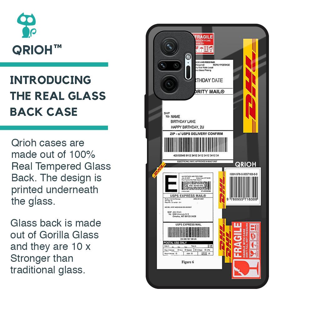 Cool Barcode Label Glass Case For Redmi Note 10 Pro Max