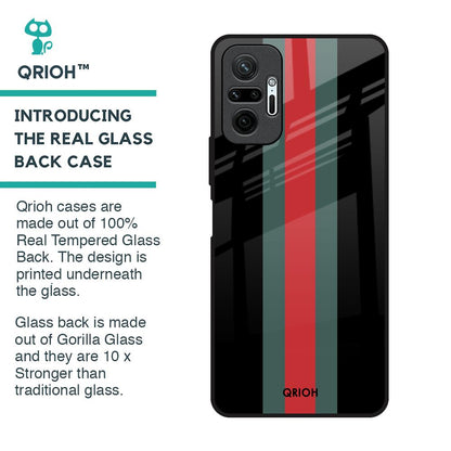 Vertical Stripes Glass Case for Redmi Note 10 Pro Max