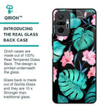 Tropical Leaves & Pink Flowers Glass Case for Redmi Note 10 Pro Max