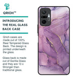 Purple Gold Marble Glass Case for Redmi Note 10 Pro Max