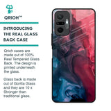 Blue & Red Smoke Glass Case for Redmi Note 10 Pro Max