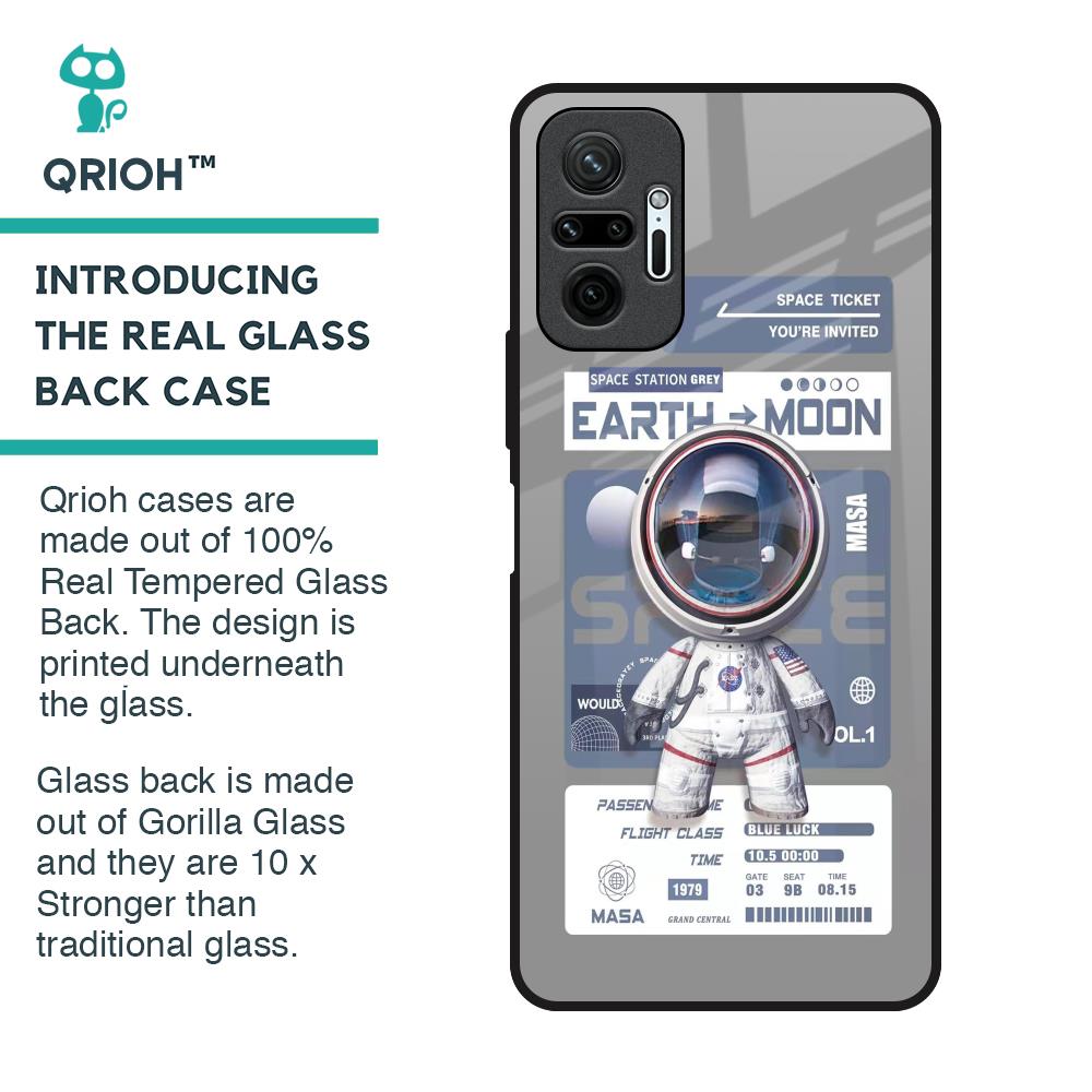 Space Flight Pass Glass Case for Redmi Note 10 Pro Max
