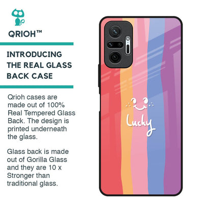 Lucky Abstract Glass Case for Redmi Note 10 Pro Max