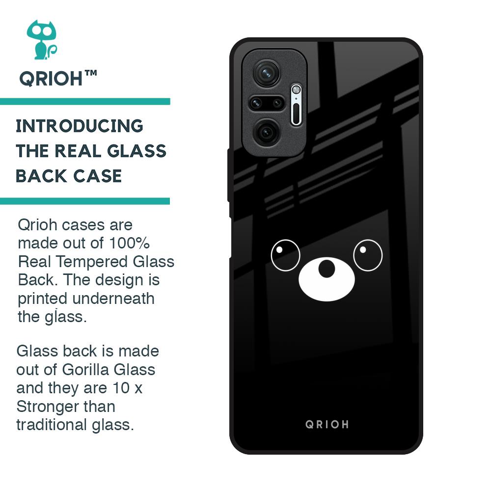 Cute Bear Glass Case for Redmi Note 10 Pro Max