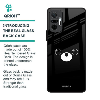 Cute Bear Glass Case for Redmi Note 10 Pro Max