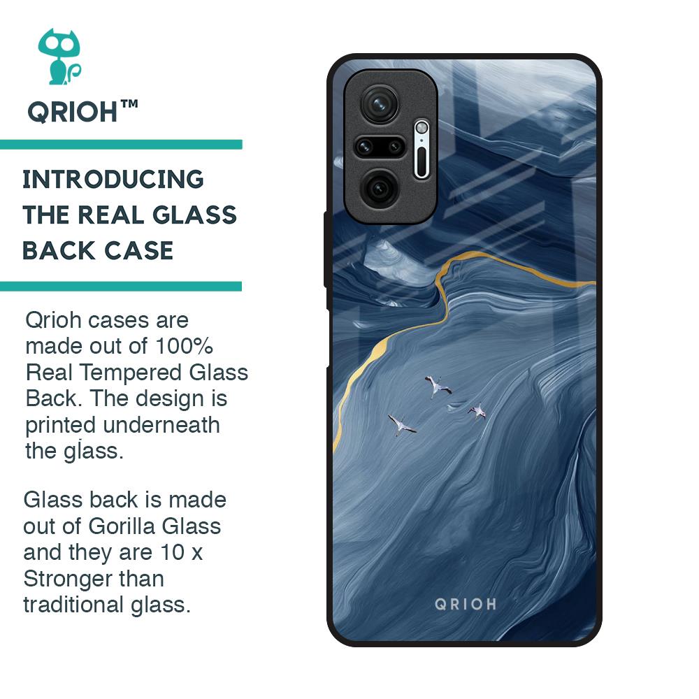 Deep Ocean Marble Glass Case for Redmi Note 10 Pro Max