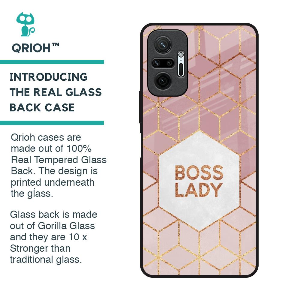 Boss Lady Glass Case for Redmi Note 10 Pro Max