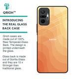 Orange Curve Pattern Glass Case for Redmi Note 10 Pro Max