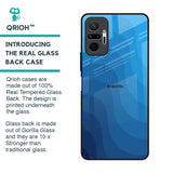 Blue Wave Abstract Glass Case for Redmi Note 10 Pro Max