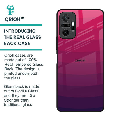 Wavy Pink Pattern Glass Case for Redmi Note 10 Pro Max