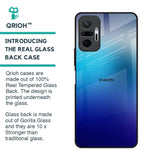 Blue Rhombus Pattern Glass Case for Redmi Note 10 Pro Max