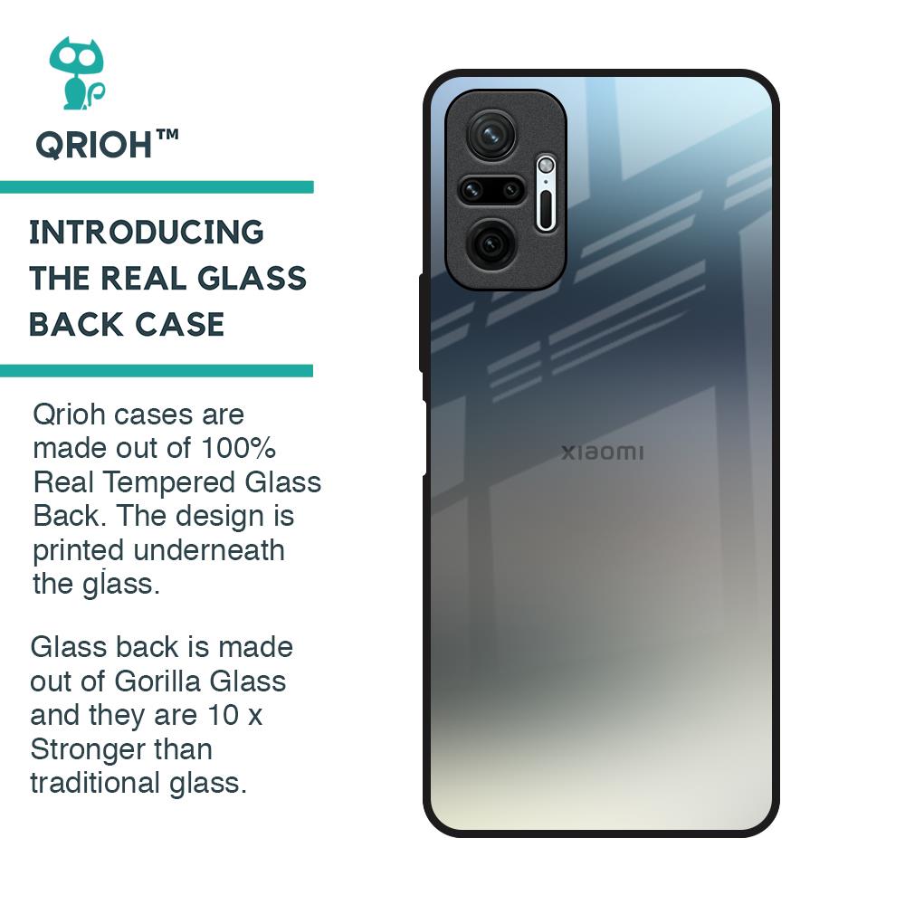 Tricolor Ombre Glass Case for Redmi Note 10 Pro Max