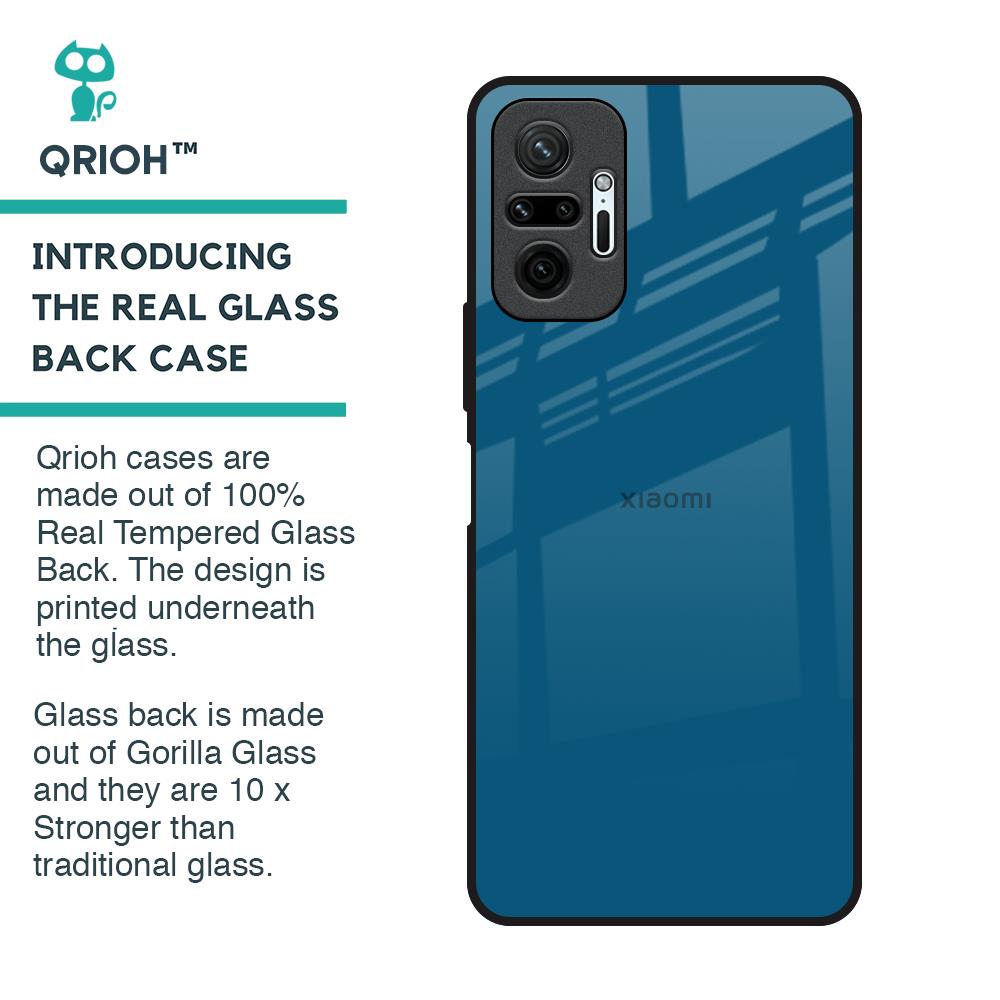 Cobalt Blue Glass Case for Redmi Note 10 Pro Max