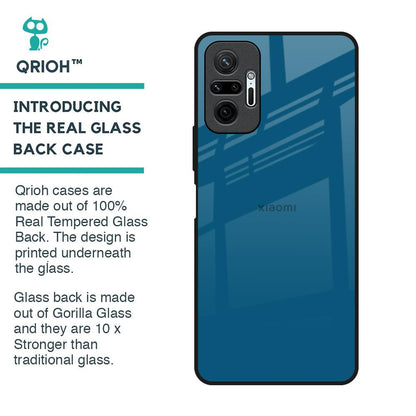 Cobalt Blue Glass Case for Redmi Note 10 Pro Max
