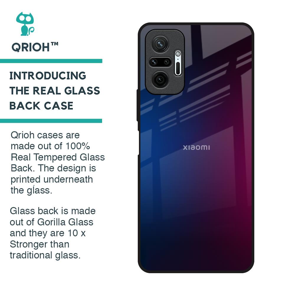 Mix Gradient Shade Glass Case For Redmi Note 10 Pro Max
